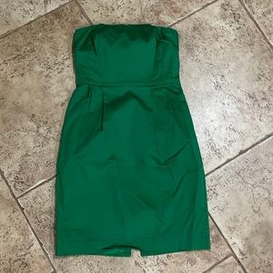 Strapless Green Dress